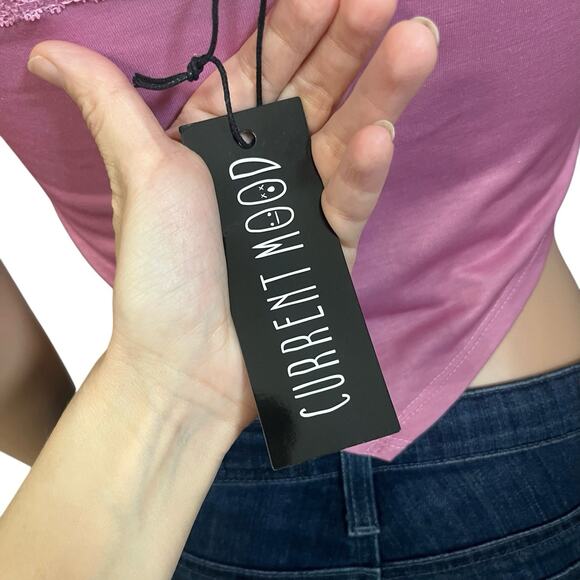 Current Mood Blossoming Maiden Crop Top XS Floral Cami Coquette Regency Rococo - Picture 4 of 6